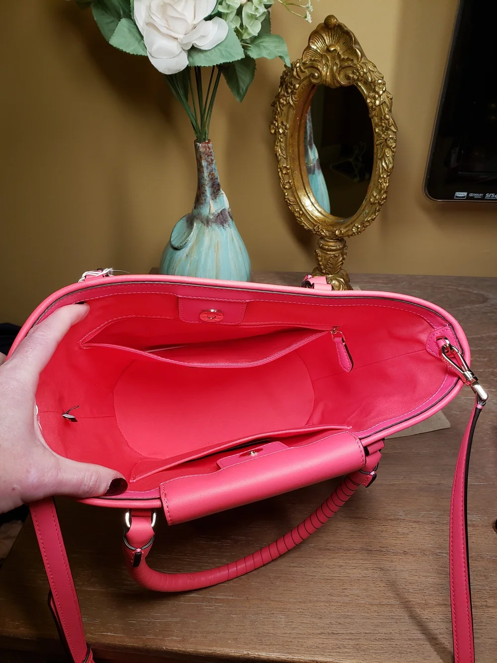 Kate Spade Wild Rose Woven Satchel w/ Detachable Strap (Retail $429) NWT! - Picture 4 of 8